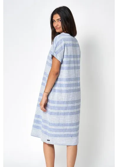 Linen Batela dress for women A2350 BC/BL 2