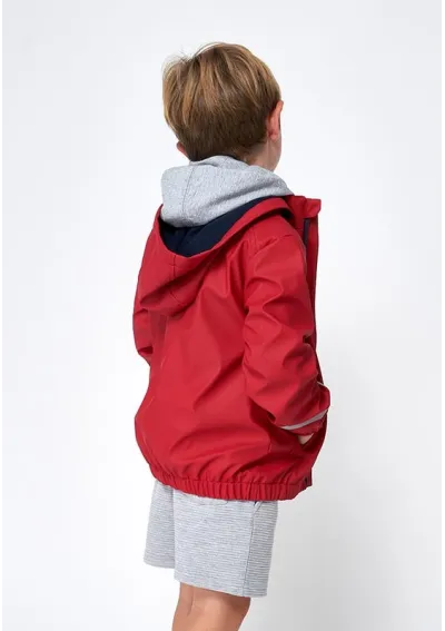 C3135 red Batela raincoat for boy with anchor 2