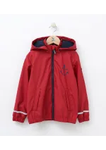 C3135 red Batela raincoat for boy with anchor 4