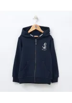 Navy blue Batela anchor jacket for boy N2012 3