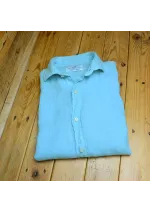 Light jeans blue linen Fernando de Carcer shirt 8