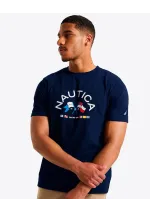 Camiseta Nautica con banderas náuticas navan azul marino