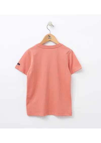 Camiseta Batela niño con bolsillo y tiburón N2003 terracota 2