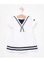Batela baby dress with sailor collar B2496 white