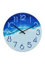 29cm gray clock with epoxy resin waves