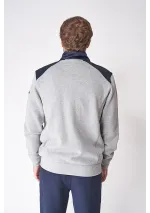 Grey and navy Batela jacket A2420 gr 2