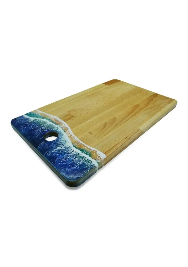 45cm beech cutting board with waves of epoxy resin mod3 2