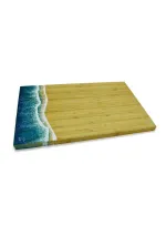 45cm bamboo cutting board with waves of epoxy resin mod1