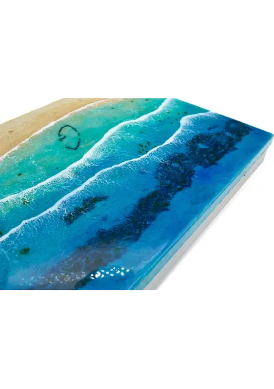 Lost ship beach painting in epoxy resin, to cover the distribution panel 4