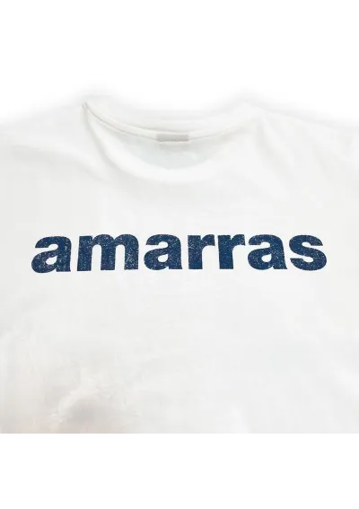 Camiseta Amarras Leeward blanca con nudo azul 2