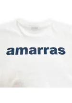 Camiseta Amarras Leeward blanca con nudo azul 2