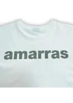 White Amarras Monsoon t-shirt with aqua green knot 2