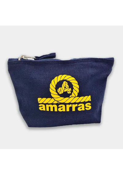 1 Liter Amarras canvas toiletry bag with yellow logo 2