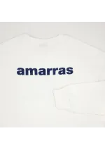 Sudadera Amarras infantil blanca con el clásico nudo azul 2