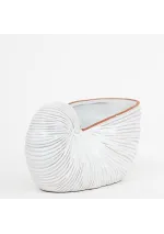 Macetero nautilus blanco de cerámica d7524 Batela 2