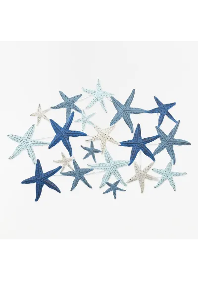 Plaque with metal starfish to hang on the wall d1366 batela