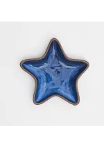 Plato estrella de mar de cerámica azul batela d7520