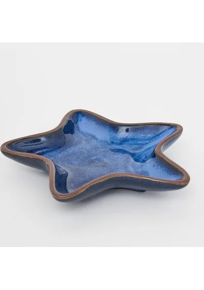 Plato estrella de mar de cerámica azul batela d7520 2