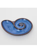 Small blue ceramic shell plate d7521 batela 2