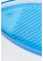 Large fish glass nautical plate d2350 blue by batela 4