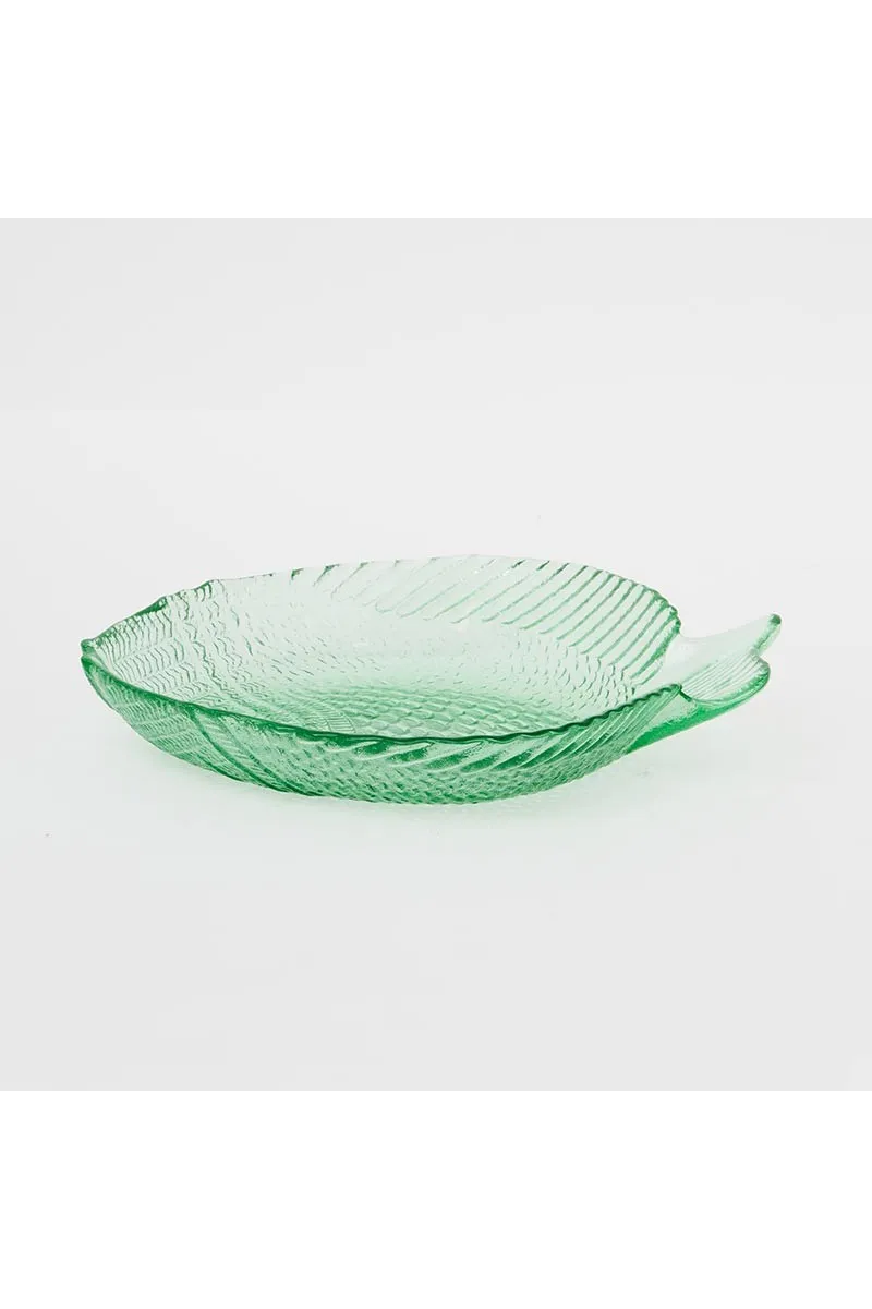 Green small fish glass nautical bowl d2355 by batela