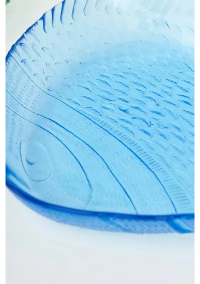 Large blue fish glass nautical bowl d2354 by batela 2