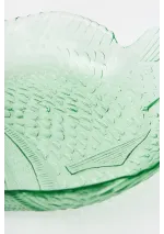 Cuenco de cristal grande con forma de pez verde d2354 de batela 3