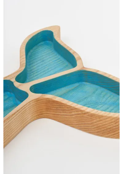 Bandeja cola de ballena de madera d2325 de batela 3