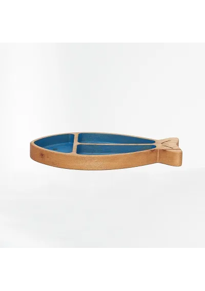 Fish wooden tray with 3 spaces d2324 by batela 3