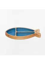 Fish wooden tray with 3 spaces d2324 by batela 4