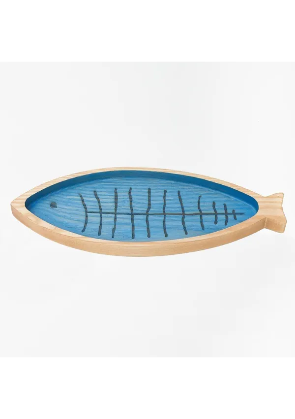 Fish wooden tray with fishbone d2320 by batela
