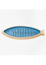 Fish wooden tray with fishbone d2320 by batela