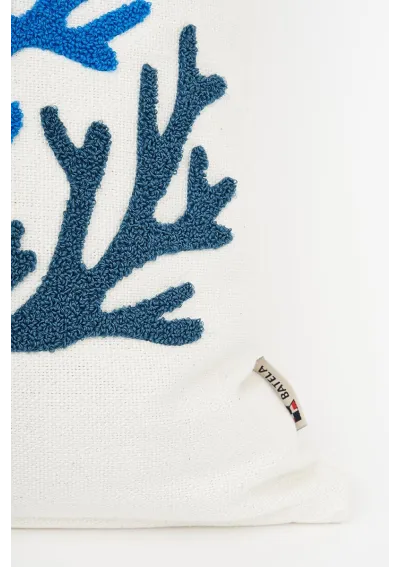 Cojín coral azul bordado d6217 de batela 2