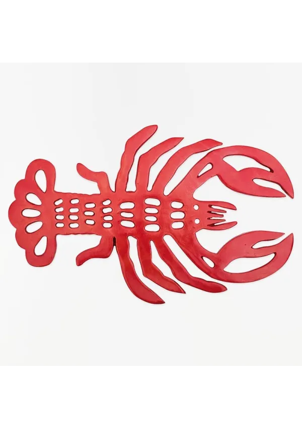Aluminum red lobster trivet by batela d944
