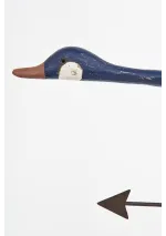 Veleta marinera de madera y metal con ganso azul d2339 4
