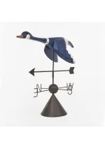 Veleta marinera de madera y metal con ganso azul d2339