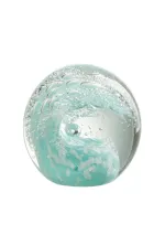 Light blue ocean Wave Glass Paperweight 30420