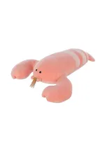 Peluche con forma de bogavante rosa con lengua dorada 33442