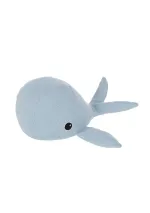 Fabric doorstop in the shape of a striped whale 33438