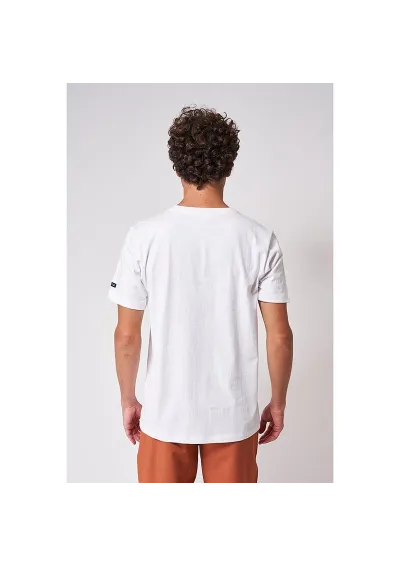 White Batela T-shirt with humpback whale and rowers a2441 4