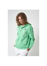 Batela women's green sweatshirt with anchor & hood a2492 gg 3
