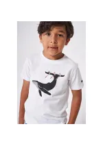 White Batela boy's t-shirt with whale print n2050 2