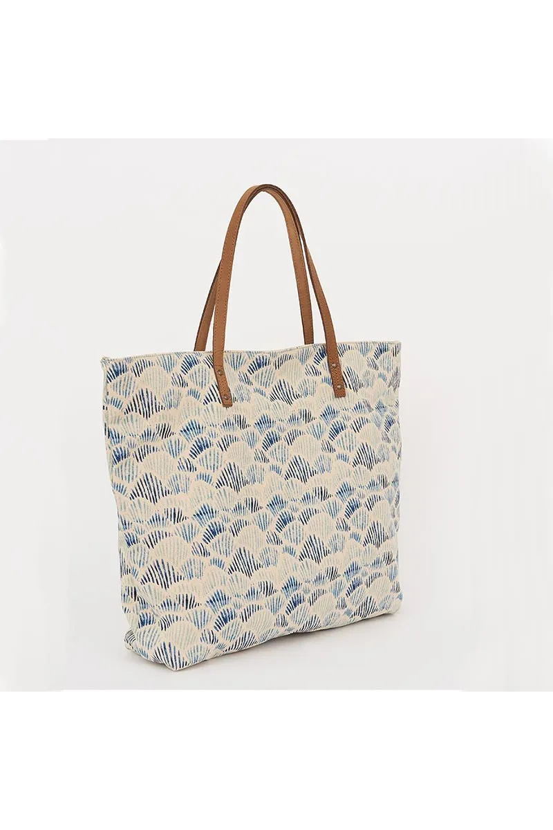 Batela cotton bag with blue corals d7276
