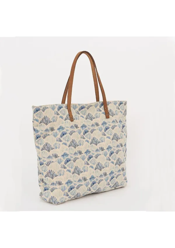Batela cotton bag with blue corals d7276