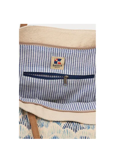 Batela cotton bag with blue corals d7276 3