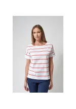 Camiseta de mujer Batela de rayas de manga corta A2461 muc38 2