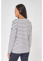Batela women's striped long sleeve T-shirt A2065 cu/ma 2