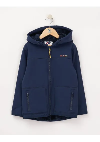 Winter Batela softshell jacket for boy N2048 navy blue