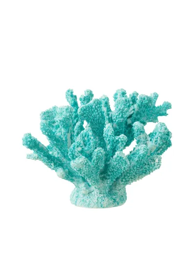Medium turquoise resin decorative coral 40511