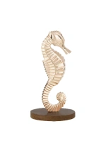 Figura caballito de mar de aluminio y madera mediano 40197